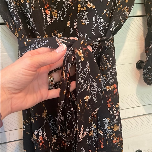 DR2 Black Shirt Dress with Tie Waist - Picture 5 of 8